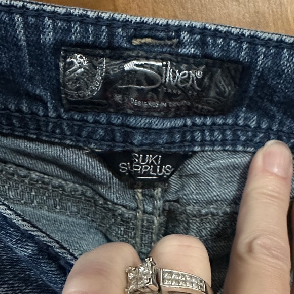 Silver Suki Surplus Jeans Dark Blue Flare - Picture 3 of 7